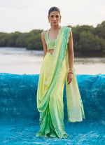 Mayna Festive Luxe Pret '25 - Celeste Ombre Saree