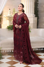 3 Piece Unstitched Embroidered Chiffon Suit | MPC-26-108