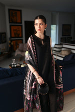 JET BLACK LUXURY EMBROIDERED 3 PCS SET (NPA3-25430)