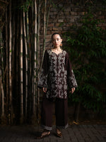 Winter Kiss '25 - CHOCOLATE BROWNIE LUXURY EMBROIDERED KARANDI 2PCS SET (NPA2-25321)