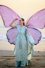 Unstitched Summer '26 - PASTEL AQUA BLUE LUXURY EMBROIDERED LUXURY LAWN SET (NEL-26606) LUXURY LAWN x EID 2026