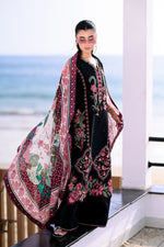 Unstitched Summer '26 - BLACK LUXURY EMBROIDERED LAWN 3PCS SET (NEL-26611) LUXURY LAWN x EID 2026