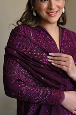 DEEP PLUM LUXURY EMBROIDERED (NEL-25607)