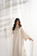 IVORY LUXURY EMBROIDERED 3PCS SET NPA3-25421
