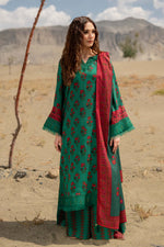 3 Pc Unstitched Printed Khaddar Suit | 502-B