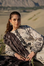 3 Pc Unstitched Printed Khaddar Suit | 507-A