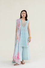 Ramadan Ready to Wear '26 - ICE BLUE LUXURY EMBROIDERED LAWN 3PCS SET (NPA3-26404)