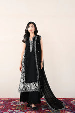 BLACK LUXURY EMBROIDERED LAWN 3PCS SET (NPA3-26411) - READY TO WEAR (RTS)