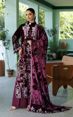 Plush Luxury Winter '26 - Wine Shine (WLXU-06) | 3pcs Embroidered Unstitched Winter