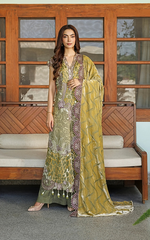 Plush Luxury Winter '26 - Olive Bloom (WLXU-01) | 3pcs Embroidered Unstitched Winter