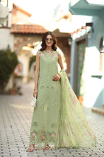 Noor Luxe Chikankari 2026 - D3 - A - Pistachio