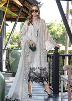 Embroidered Lawn Suits Unstitched 3 Piece MB23LE D-02 Magnificent Alabaster