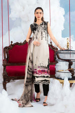 3 Pc Unstitched Embroidered Lawn Suit - MB-CUSV14-06B