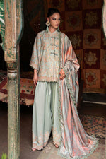 Sounds Of Mprints '26 - 3 Piece Unstitched Embroidered Irish Linen Suit | MPT-3108-B