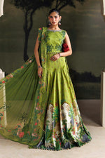Soirée Unstitched Formals '26 - 3 Piece Unstitched Embroidered Raw Silk Suit | SR-01-06-Peridot Green