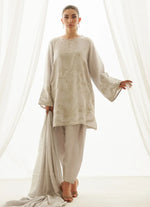 The Wedding Guest '25 - Ziva Silver Shirt And Dupatta