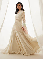 The Wedding Guest '25 - Zariah Ivory Peplum, Lehenga And Dupatta