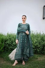 Karandi '25 Drop (2) -SAGE GREEN LUXURY EMBROIDERED KARANDI SET (NEL-25635)