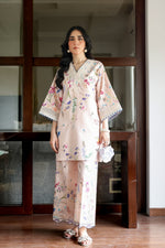 BLUSH PINK LILY LUXURY PRINTED & EMBROIDERED 2PCS SET (NPA2-25312) (NPA2-25313) (RTS)