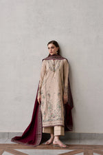 Karandi '25 Drop (2) -BEIGE & BURGUNDY (NEL-25628)