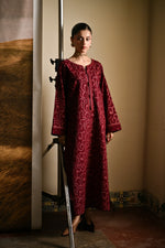 Winter Kiss '25 - MAROON LUXURY EMBROIDERED KARANDI 2PCS SET (NPA2-25319)