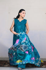 Unstitched Summer '26 - DEEP TURQUOISE LUXURY EMBROIDERED LAWN (NEL-26609) LUXURY LAWN x EID 2026