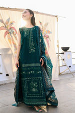 Unstitched Summer '26 - EMERALD GREEN LUXURY EMBROIDERED LAWN (NEL-26603) LUXURY LAWN x EID 2026