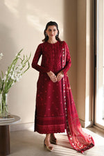 MAROON LUXURY EMBROIDERED (NEL-25606)