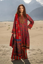 3 Pc Unstitched Printed Khaddar Suit | 511-B
