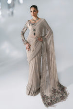 Mbroidered Wedding Edition '26 - Unstitched Embroidered Chiffon Saree | BD-3103