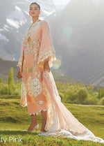 Embroidered Lawn Suits Unstitched 3 Piece CR23L 1B Dusty Pink - Summer Collection