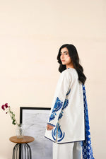 WHITE & BLUE LUXURY EMBROIDERED LAWN 3PCS SET (NPA3-26412) - READY TO WEAR / EXPRESS SHIPPING (RTS)