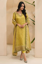 Mehndi Gold With Dupatta And Pants (RTS)