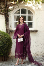 Noor Luxe Chikankari 2026 - D1 - A - plumberry