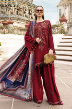 Mprints Winter Edit '25 - 3 Piece Unstitched Embroidered Twill Linen Suit | MPT-2805-A