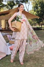 3 Piece Unstitched Embroidered Lawn Suit | MPT-2906-A - SKU