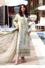 3 Piece Unstitched Embroidered Lawn Suit | MPB3004-999-00B