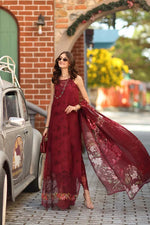 Noor Luxe Chikankari 2026 - D8 - A - Deep Garnet