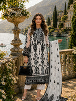 Nooriyah Luxury Embroidered Chiffon '26 - D4 - Monochrome Muse