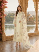 Nooriyah Luxury Embroidered Chiffon '26 - D5 - Pale Yellow